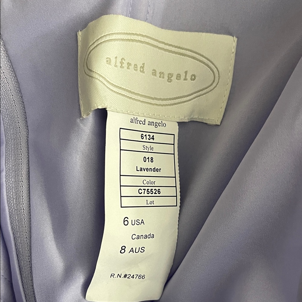 Alfred Angelo Lavender Strapless Dress - Picture 7 of 11